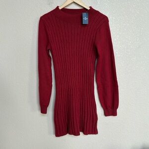 Abercrombie Kids NWT Girls Long Sleeve Cable Rib Knit Sweater Dress Size 15/16